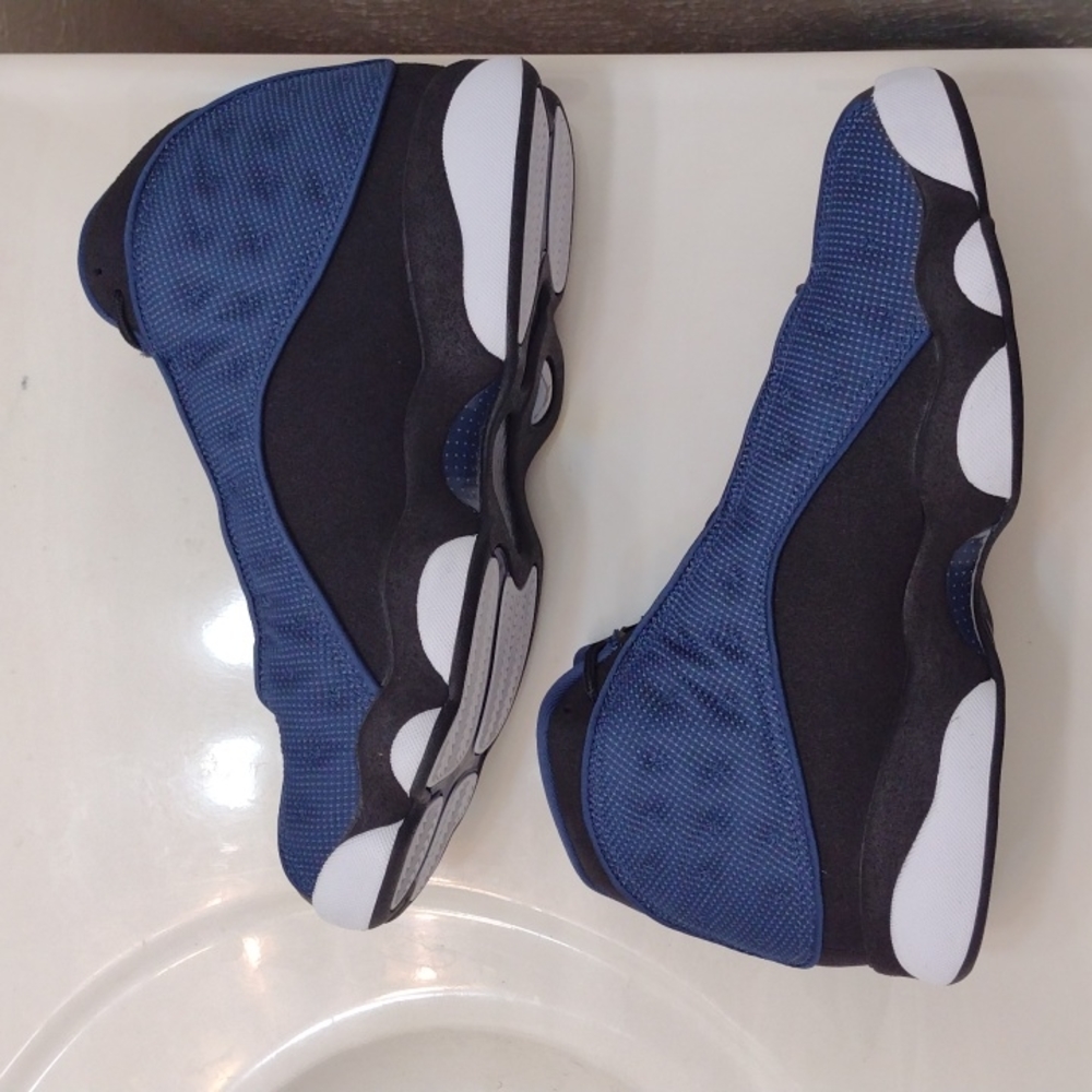 Air Jordan Retro 13 Navy Brave Blue Mens Sneakers DJ5982-400 Size 13 [New] - Picture 4 of 11